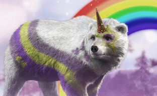 Ubisoft añadió un oso unicornio arcoíris como montura en Assassin's Creed Valhalla