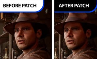 How did the lighting in Indiana Jones improve after the update? Console testing