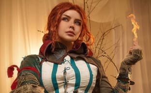 Model Cosplays Sorceress Triss Merigold from "The Witcher 2: Assassins of Kings"