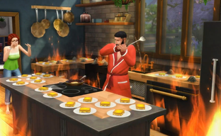 The Sims 4 Authors Showed a Cheesy Kitchen Disaster in Honor of Grilled Cheese Sandwich Day