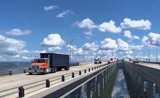 Мосты и дамба Луизианы в American Truck Simulator. Новые скриншоты дополнения про южный штат