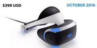PlayStation VR выйдет в октябре по цене $399 и будет требовать для работы камеру PlayStation