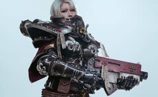 The cosplayer appeared as a Sister of Battle from Warhammer 40,000: "The Emperor Protects!"