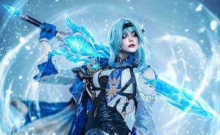 Model Cosplays Eula from Genshin Impact - Meeting the Spindrift Knight