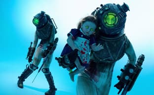 Cosplayer showed Eleanor Lamb from BioShock 2 - meeting with the Big Sister