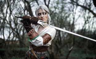 Model presented Ciri cosplay from The Witcher 3: Wild Hunt - adventures of the Ash-haired girl