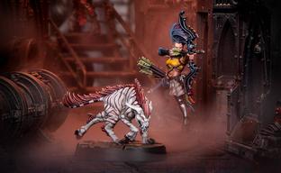 For Warhammer: Necromunda, a set with Escher house matriarchs and Phyrr Cats was shown