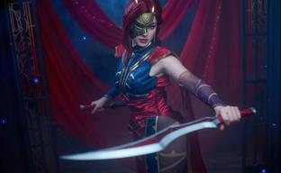 Cosplayer Appears as Katarina from League of Legends in "Black Rose Masquerade" Skin