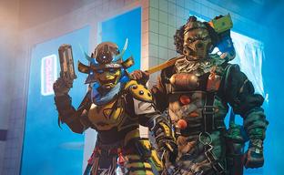 Cosplayers embody Wraith and Caustic from Apex Legends in alternative skins