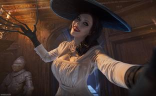 La modelo mostró un cosplay de Lady Dimitrescu, la cruel aristócrata de Resident Evil Village