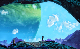 Un jugador de No Man's Sky descubre un planeta con altas montañas que permiten llegar al espacio