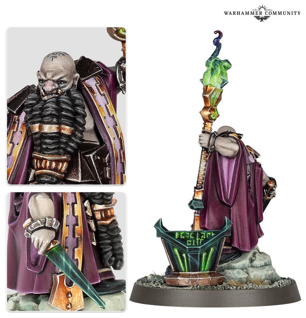 A Miniature of the Daemonic Smith Ull Zuru for Warhammer Age of