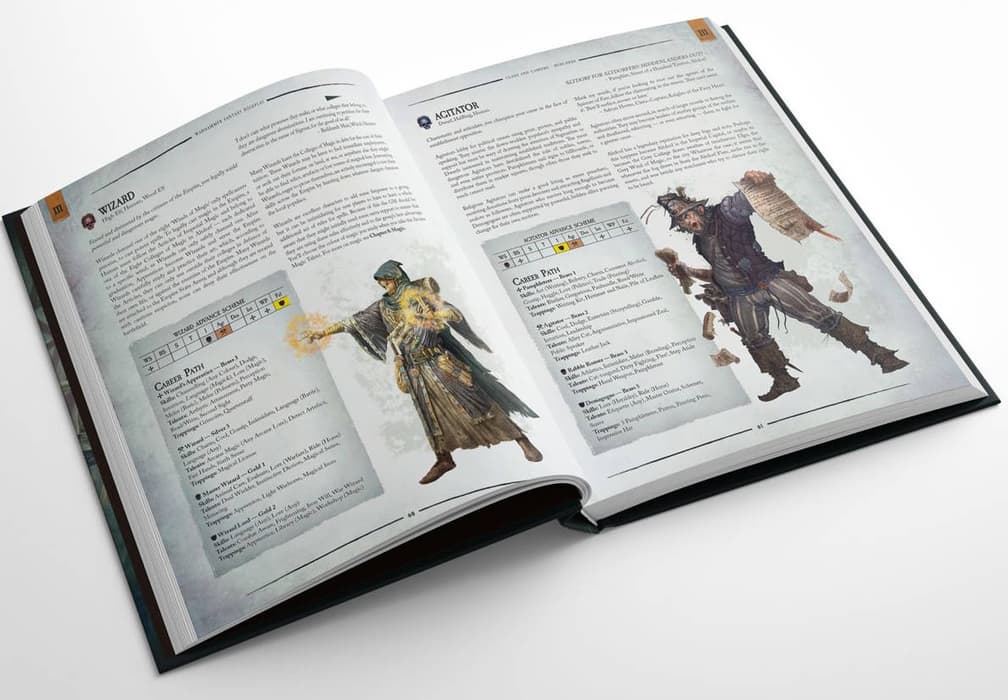 

Страницы из книги четвертой редакции Warhammer Fantasy Roleplay

