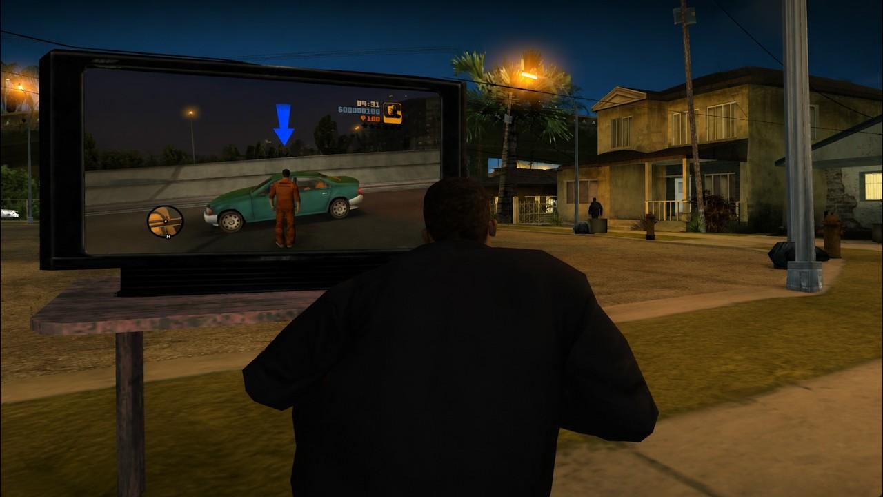 gta III running in a gta sa texture