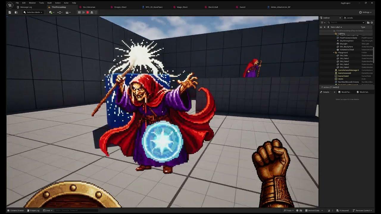 I'm making my own TES (sort of) - Spell Combat Test