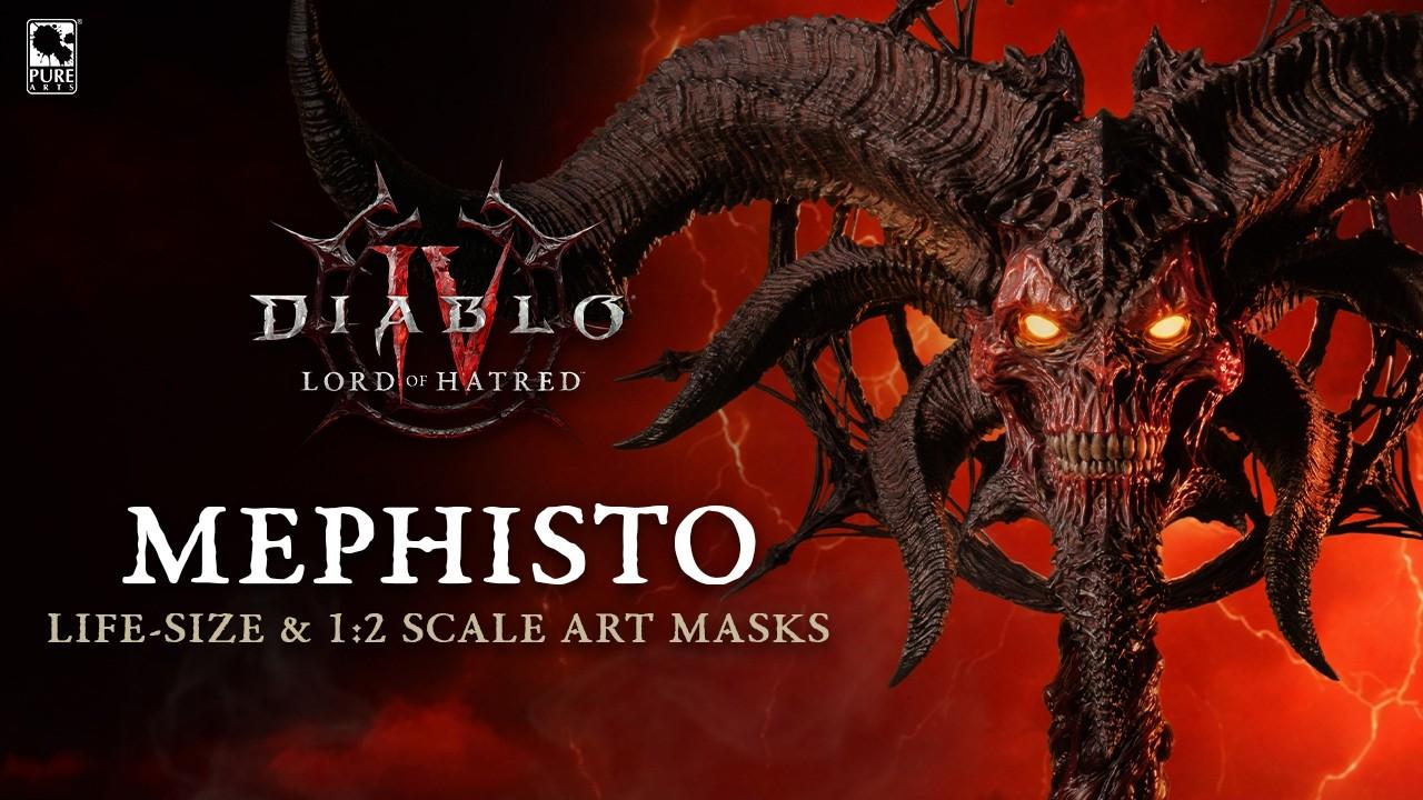 The PureArts Diablo IV: Lord of Hatred Mephisto Life-Size &amp; 1/2 Scale Art Masks Trailer!