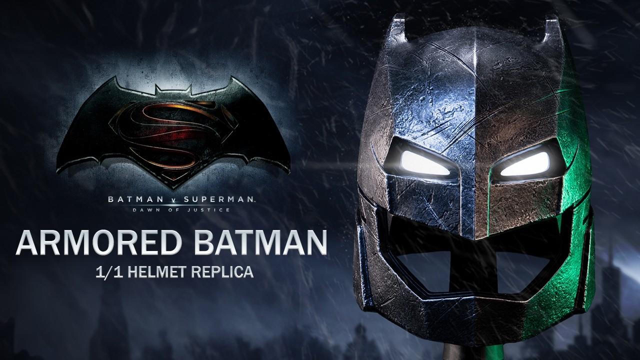 The PureArts Batman v Superman: Dawn of Justice Armored Batman Helmet Official Trailer