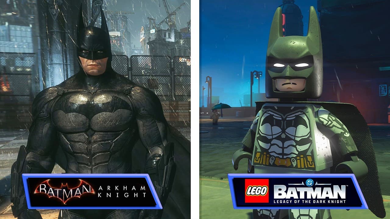 Batman: Arkham Knight vs LEGO Batman: Legacy of the Dark Knight | Direct Comparison