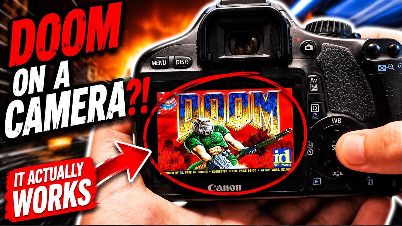 12-Year-Old Kick Plays DOOM on a Canon 550D Camera?!