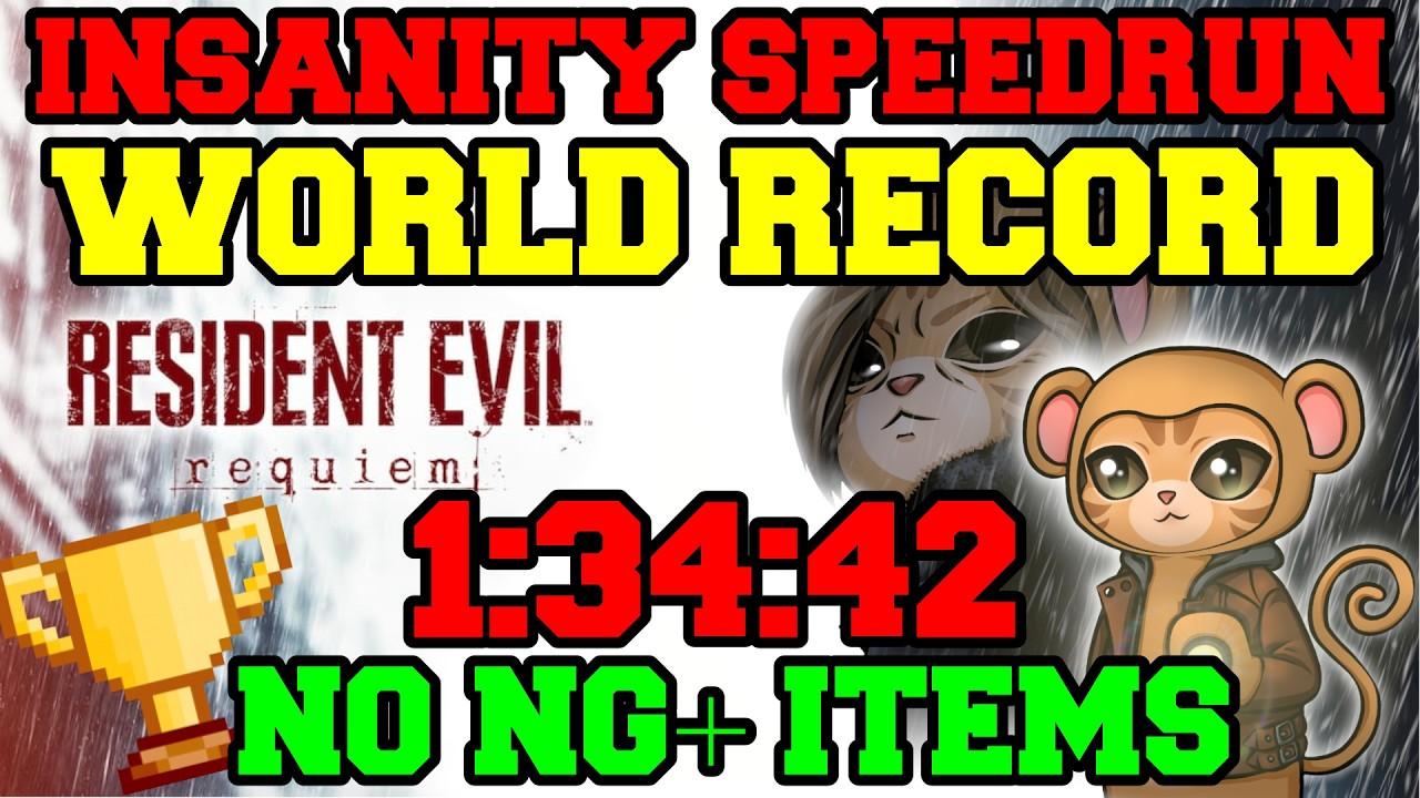 Resident Evil 9: Requiem Insanity NO NG+ Speedrun 1:34:42 (WORLD RECORD)