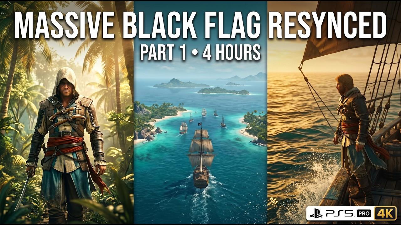 Assassin's Creed Black Flag Resynced FULL Opening Gameplay Walkthrough (PS5 Pro 4K 60FPS) + GIVEAWAY