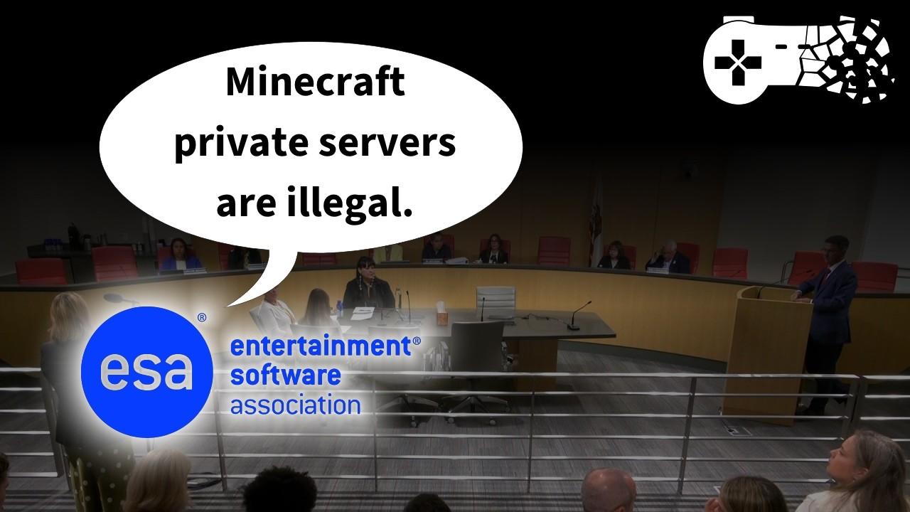 Minecraft private servers are illegal, according to the ESA.
