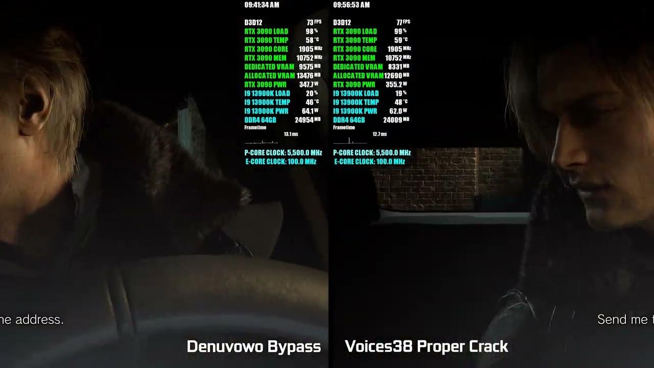 Denuvowo Bypass vs Voices38 Proper Crack Performance Test (Resident Evil Requiem)