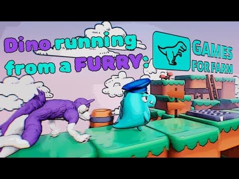 Dino running from a FURRY: GAMESFORFARM // Gameplay Trailer