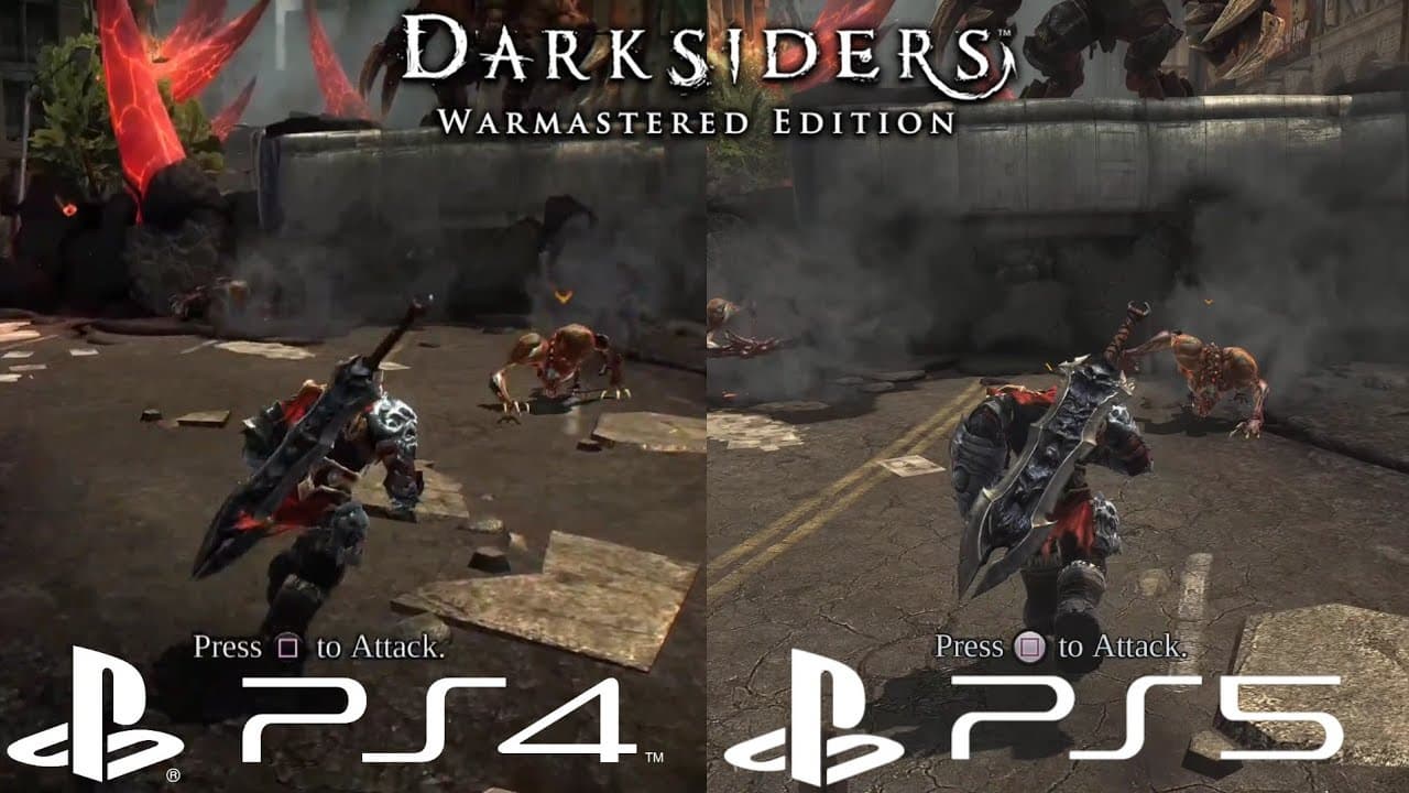 PS5 Vs PS4 | Darksiders: Warmastered Edition - Side by Side Gameplay Comparison