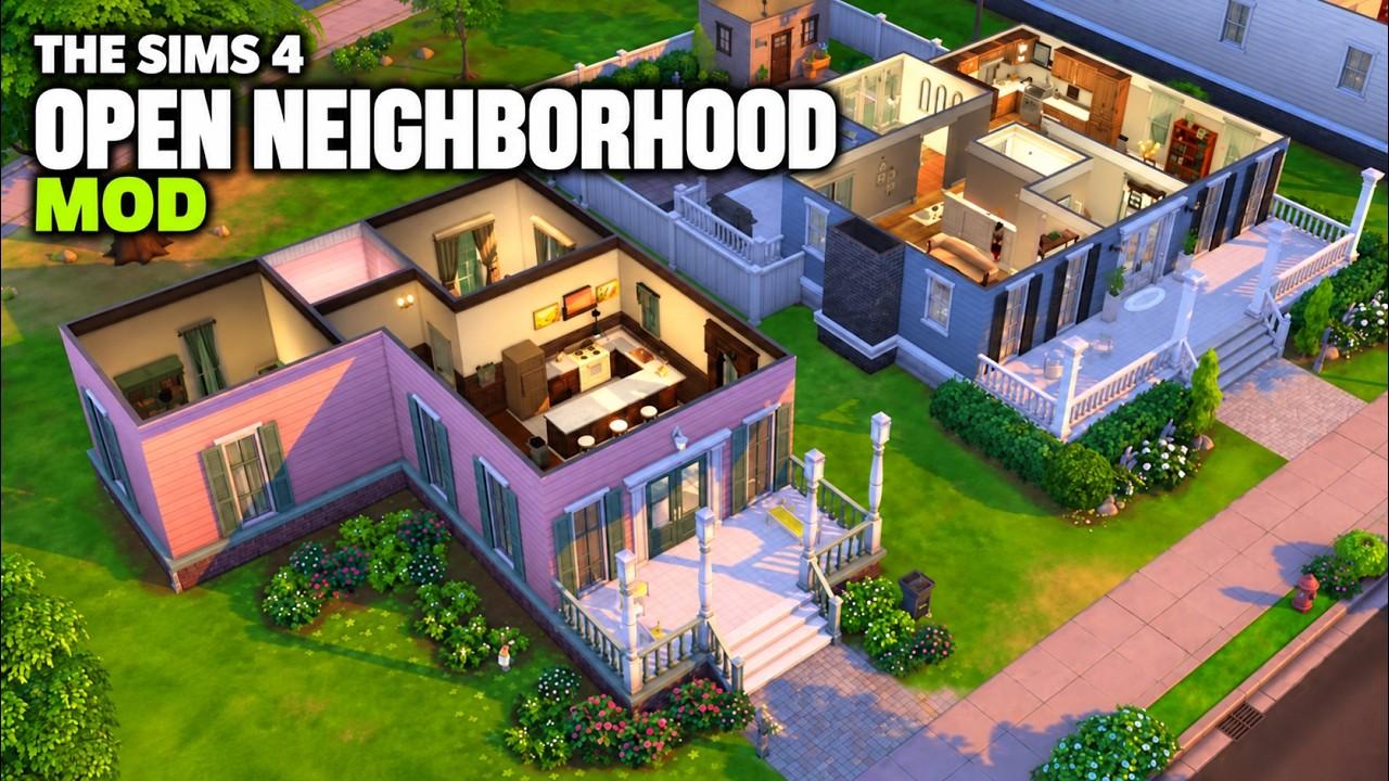 The Sims 4 — Open Neighborhood mod preview