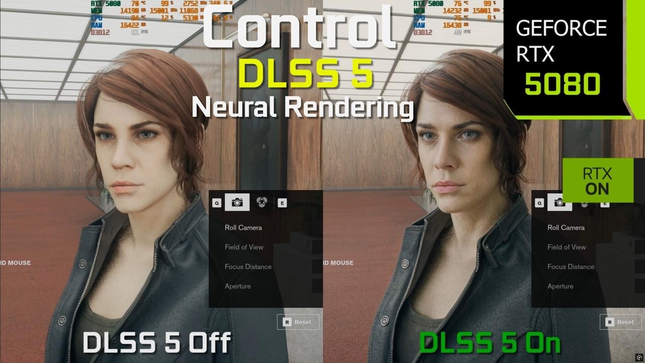 NVIDIA DLSS 5 Neural Rendering Early Preview in Control - Graphics/Performance Comparison | RTX 5080