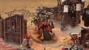 Warhammer 40,000 creators showed a set with pre-painted terrain and Ork miniatures on motorcycles