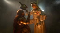 Seres divinos: cosplayers encarnaron las imágenes de Miquella y Malenia de Elden Ring
