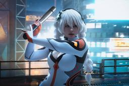 Cometa Blanca: cosplayer se presenta como Kiana Kaslana de Honkai Impact 3rd