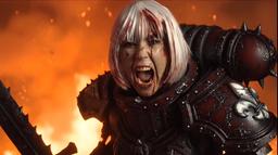 "¡El Emperador lo aprueba!": cosplayer encarna la imagen de una Hermana de Batalla de la Orden de la Rosa Sangrienta de Warhammer 40,000