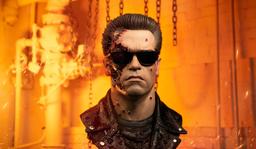 Se abrió la preventa de la art-mask del terminator T-800 modelo 101 dañado en combate de PureArts