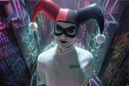 Una modelo encarnó a Harley Quinn del universo DC: una trampa para Batman en un consultorio dental