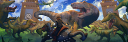 Un juego de estrategia de supervivencia con dinosaurios y construcción de bases lanzado en Steam
