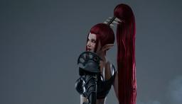 Una cosplayer se transformó en Lelith Hesperax de Warhammer 40,000, la campeona de las arenas de gladiadores