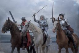Cosplayers muestran a Casca, Griffith y Guts de "Berserk" - la "Banda del Halcón" reunida