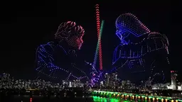 Darth Vader, Grogu, and the Millennium Falcon: Two Thousand Drones Stage a Star Wars Show