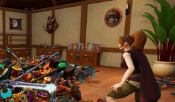 Un acogedor simulador de limpieza de tiendas de fantasía, atacado por un mago malvado, ha sido lanzado en Steam