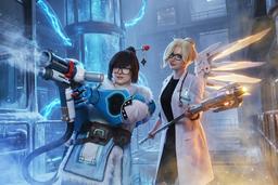 Косплееры предстали в образах Мэй и Ангела из Overwatch: союз света и льда