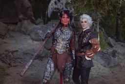 Cosplayers embody Karlach and Astarion from Baldur's Gate 3: a contrasting duo from the "Forgotten Realms"