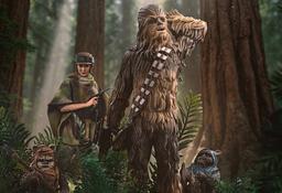 Iron Studios abre la pre-venta de la estatua de Chewbacca y Tokkat de la película "Star Wars. Episodio 6: El retorno del Jedi"