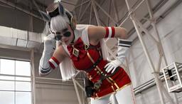 Chica caballo meme: modelo muestra el cosplay de Gold Ship del juego Umamusume: Pretty Derby