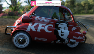 Игрока в Forza Horizon 5 забанили на 8000 лет. На машине был Ким Чен Ын и надпись «SendNukes»
