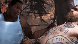 Кратоса из God of War заменили на СиДжея из GTA San Andreas