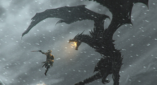Моддер добавил в TES V Skyrim возможность превратиться в дракона, но не очень большого