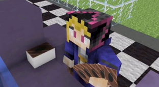 В Minecraft создали карточную игру. Карточки построены из тысяч блоков